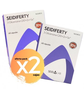Seidiferty Pack 2 (Glicenoina Q10+Zn+Se+DHA 60 Cápsulas)