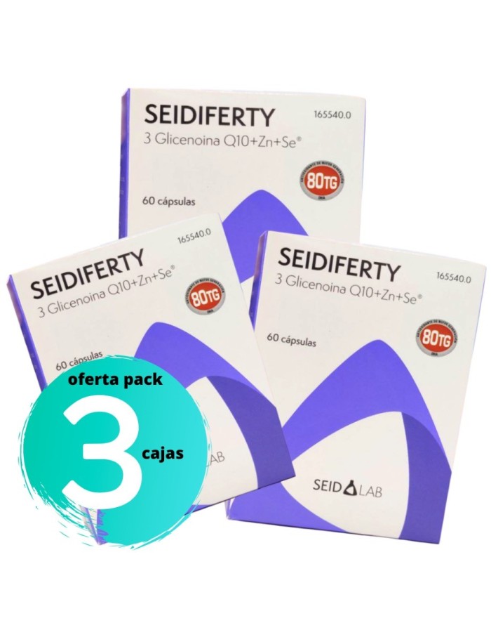 Seidiferty 3 Pack 3 (Glycenoin Q10+Zn+Se+DHA 60 Capsules)