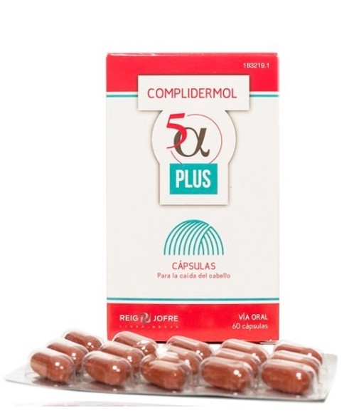 Complidermol 5 Alfa Plus Para la Caída del Cabello 60 Cápsulas