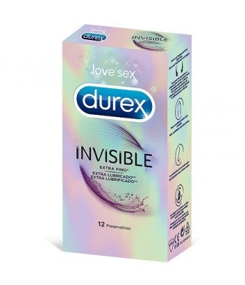 Durex Preservativos Invisibles Extra Lubricados 12 unidades