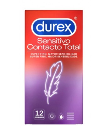 Durex Preservativos Sensitivo Contacto Total Super Fino 12 Unidades