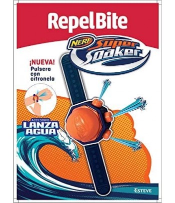 RepelBite Pulsera con Citronela Nerf Super Soaker Lanza Agua