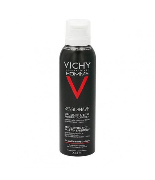 Vichy Homme Sensi Shave Espuma de Afeitar Anti-Irritaciones Piel Sensible 200ml