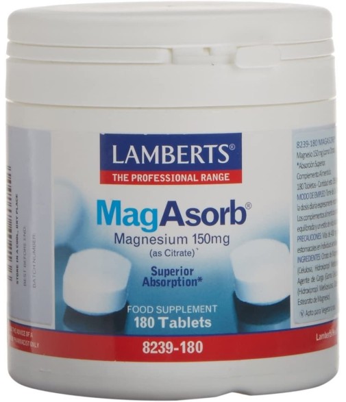 Lamberts MagAsorb Magnesium Citrate 150 mg 180 Tablets