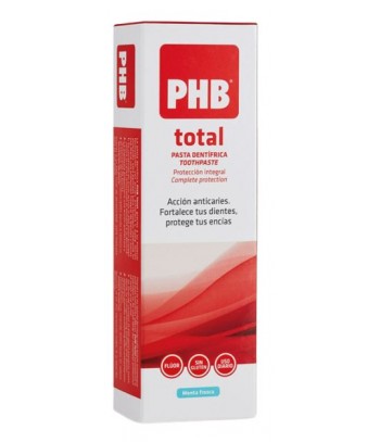 PHB Total Pasta Dentífrica Protección Integral Sabor Menta 75ml