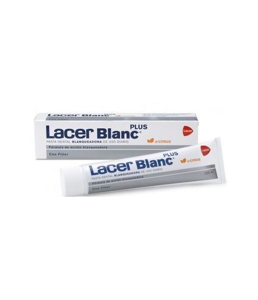 Lacer Blanc Plus Whitening Toothpaste with Fluoride for Daily Use Citrus Flavor 125ml