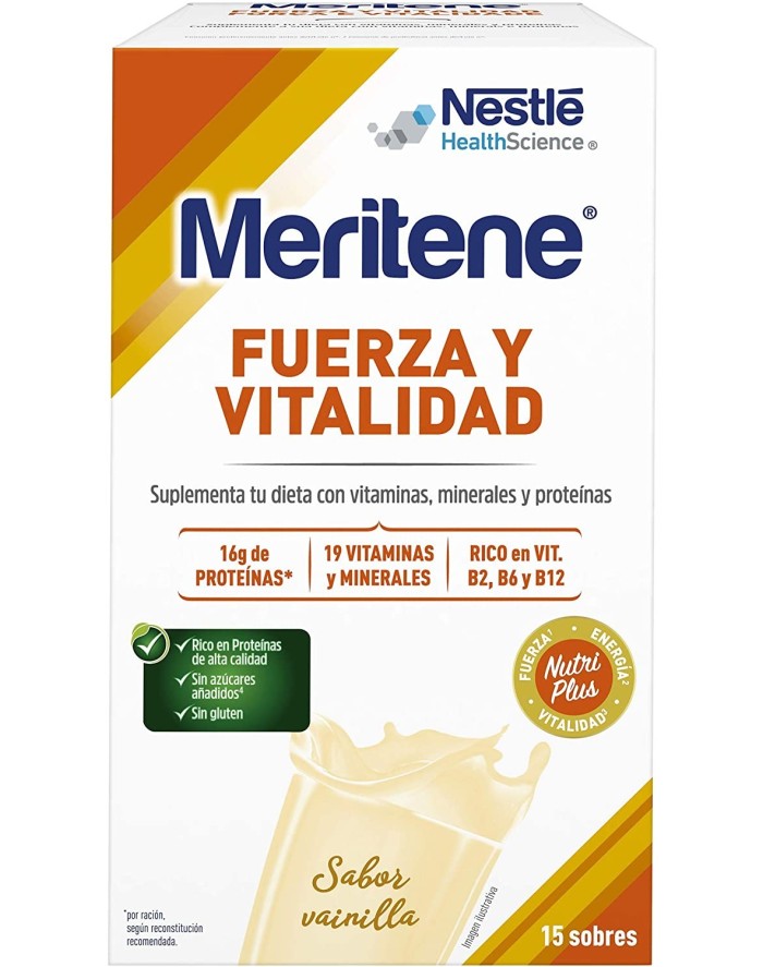 Meritene Strength Energy and Vitality Vanilla Flavor Shake 15 Sachets
