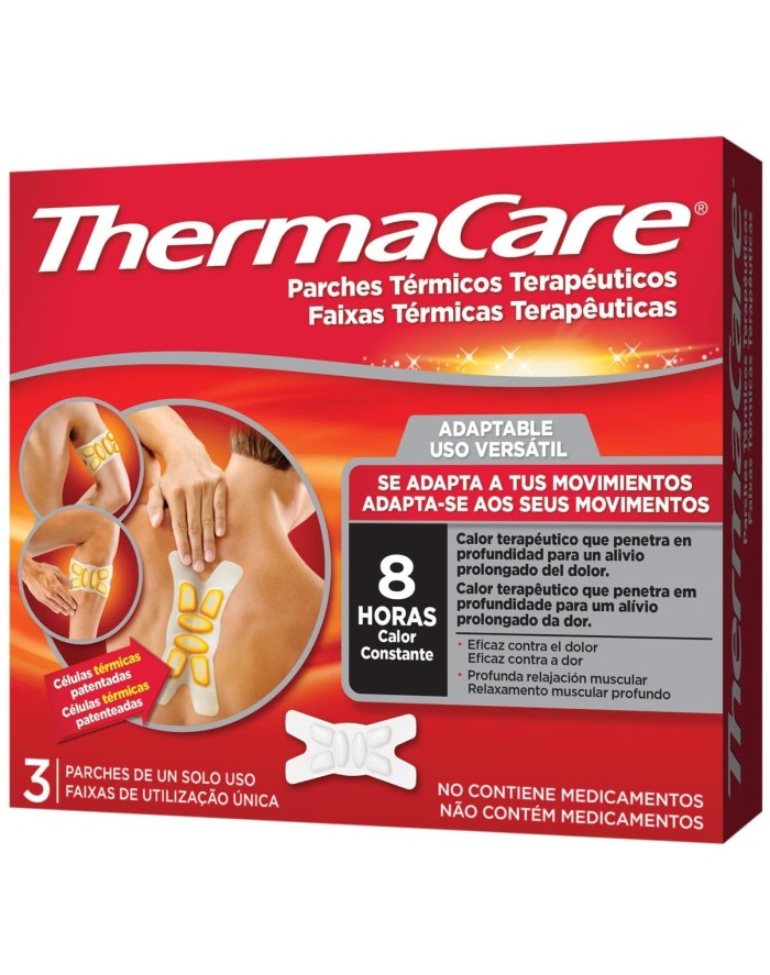 Thermacare Therapeutic Thermal Patches Adaptable to Your Movements 8 Hours of Heat 3 Patches