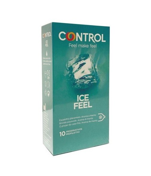 Control Preservativos Ice Feel Escalofrío Placentero Aroma Menta 10 Unidades