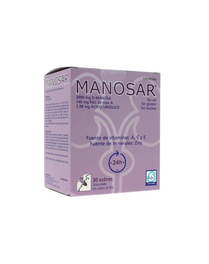 Manosar Complemento Alimenticio Para Infecciones Urinarias 30 Sobres