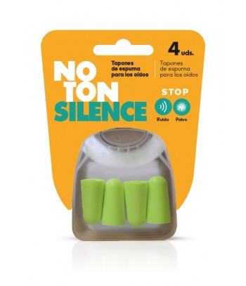 NoTon Silence Tapones de Espuma para los Oídos Stop Ruido y Polvo 4 Unidades