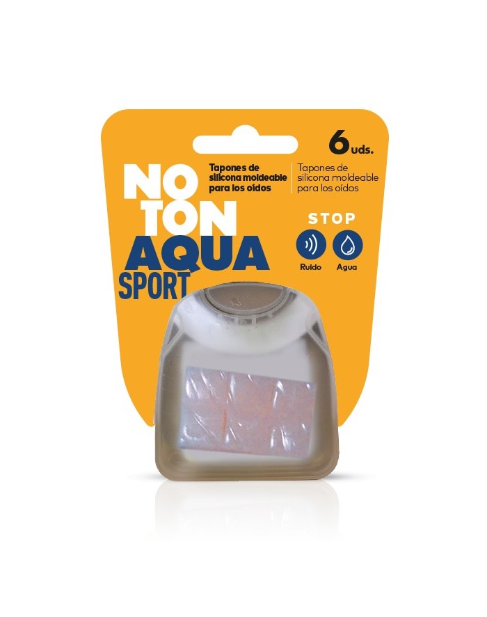 NoTon Aqua Silicone Earplugs Stop Noise and Water 6 Pack