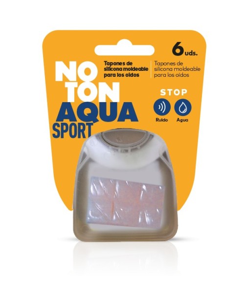 NoTon Aqua Silicone Earplugs Stop Noise and Water 6 Pack