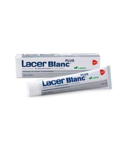 Lacer Blanc Plus Pasta Dentífrica Blanqueadora Con Flúor Uso Diario Sabor Menta 125ml
