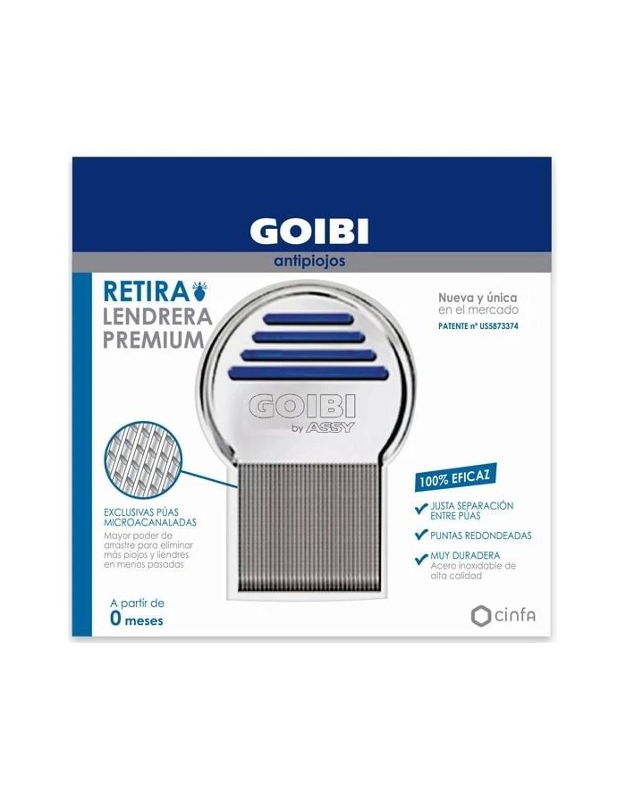 Goibi Anti-Lice Premium Nit Comb with Micro-Grooved Spikes