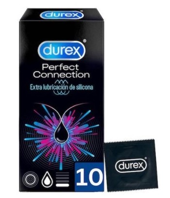 Durex Preservativos Perfect Connection Extra Lubricado de Silicona Más Grosor 10 Unidades