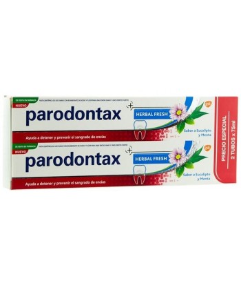 Parodontax Herbal Fresh Pack Pasta Dentífrica Sabor Eucalipto y Menta 2x75ml