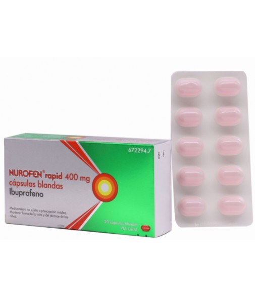 Nurofen Rapid 400mg Ibuprofeno 20 Cápsulas Blandas