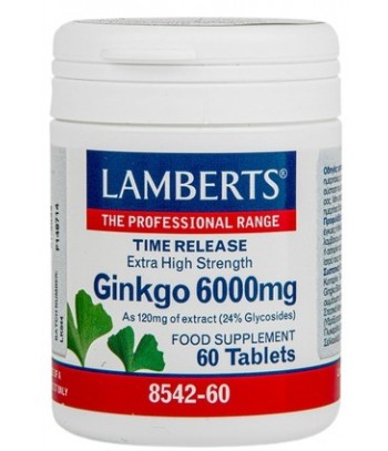 Lamberts Ginkgo Biloba 6000mg 60 Tabletas