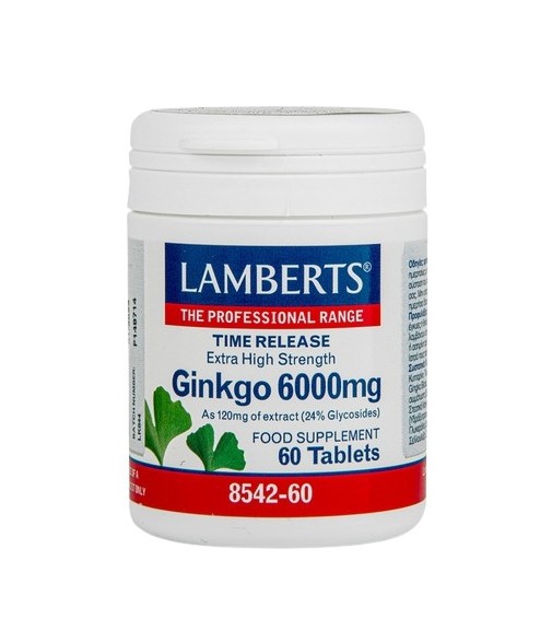 Lamberts Ginkgo Biloba 6000mg 60 Tablets