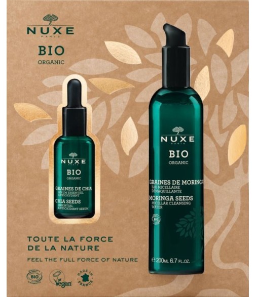 Nuxe Bio Organic Micellar Water Cleansing Box + Antioxidant Serum