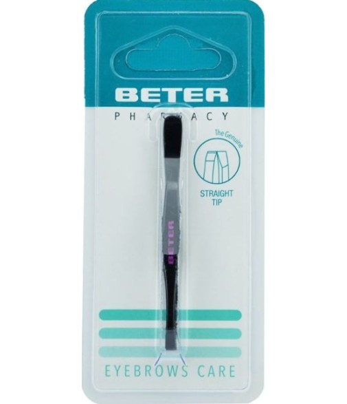 Beter Pinza de Depilar Pavonada Punta Recta