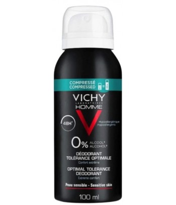 Vichy Hombre Desodorante Tolerancia Óptima 0%Alcohol 48H Piel Sensible Bruma 100ml
