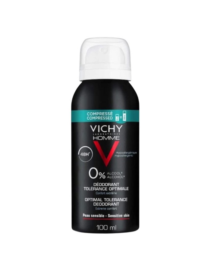 Vichy Hombre Desodorante Tolerancia Óptima 0%Alcohol 48H Piel Sensible Bruma 100ml