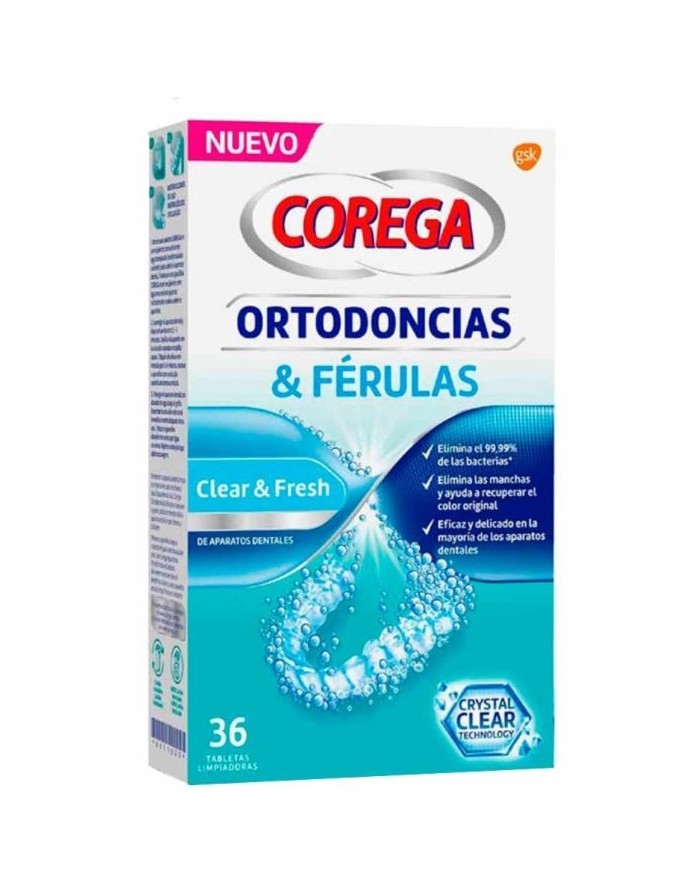 Corega Orthodontics & Splints Daily Cleaning of Dental Appliances 36 Tablets