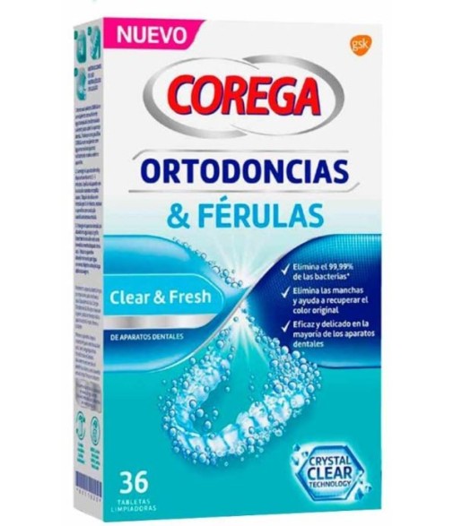 Corega Orthodontics & Splints Daily Cleaning of Dental Appliances 36 Tablets