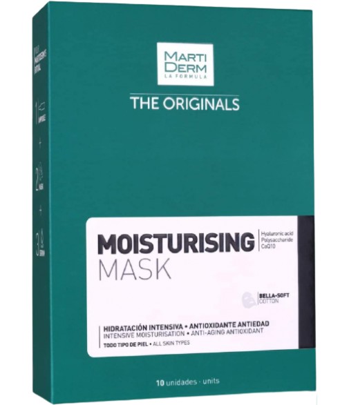 MartiDerm The Originals Moisturising Mask Hidratación Intensiva Antioxidante Antiedad Todo Tipo de Piel 10 Unidades