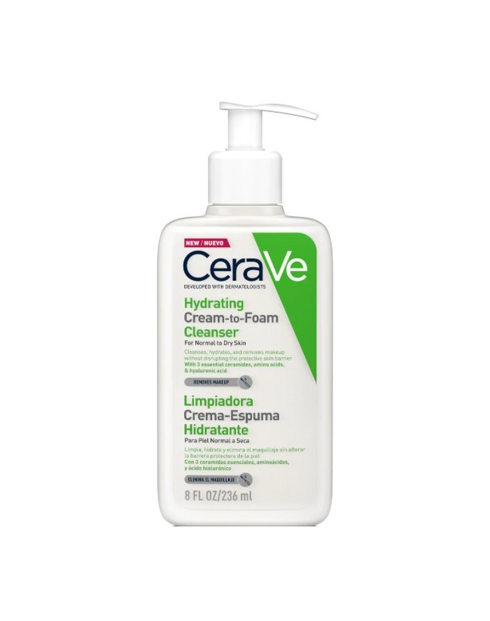 Cerave Limpiadora Crema-Espuma Hidratante Piel Normal a Seca 236ml