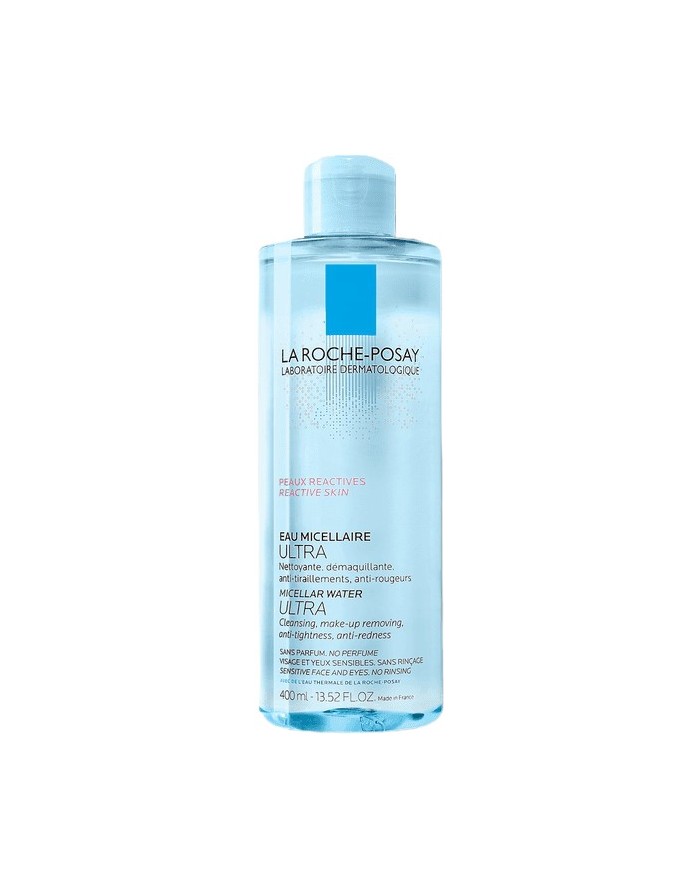 La Roche Posay Ultra Agua Micelar Piel Reactiva Rostro Ojos y Labios 400ml