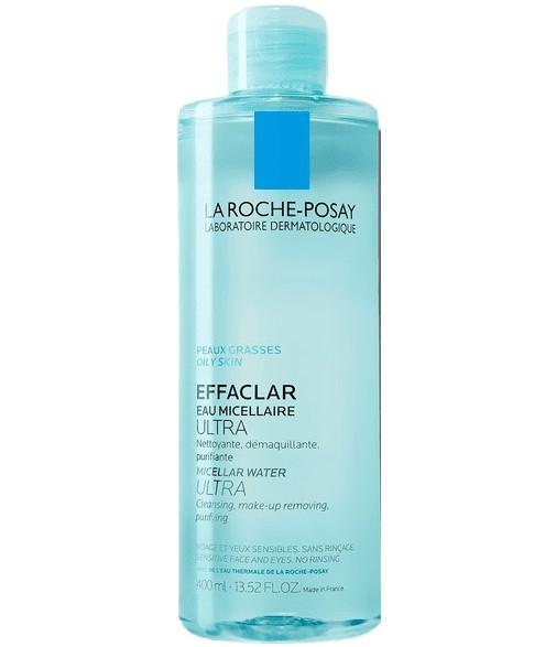 La Roche Posay Effaclar Ultra Agua Micelar Piel Grasa Rostro Ojos y Labios 400ml