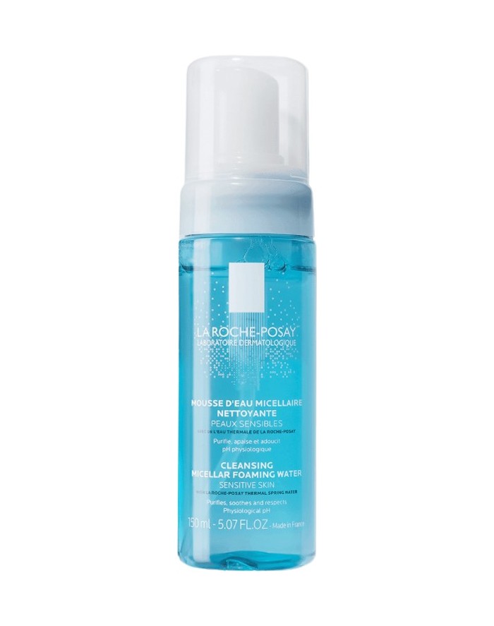 La Roche Posay Espuma de Agua Micelar Desmaquillante y Limpiadora Rostro y Ojos Pieles Sensibles 150ml