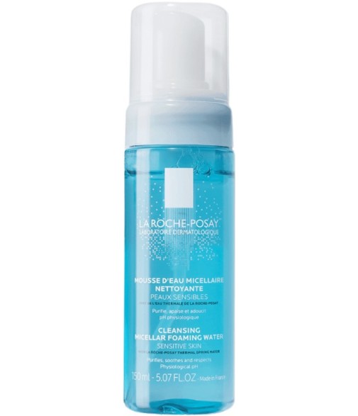La Roche Posay Espuma de Agua Micelar Desmaquillante y Limpiadora Rostro y Ojos Pieles Sensibles 150ml