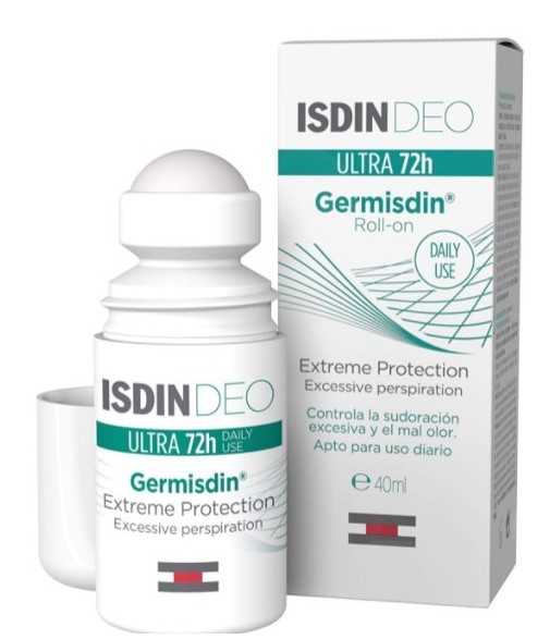 IsdinDEO Germisdin Deodorant Controls Sweating and Bad Odor Ultra 72H Roll-On 40ml