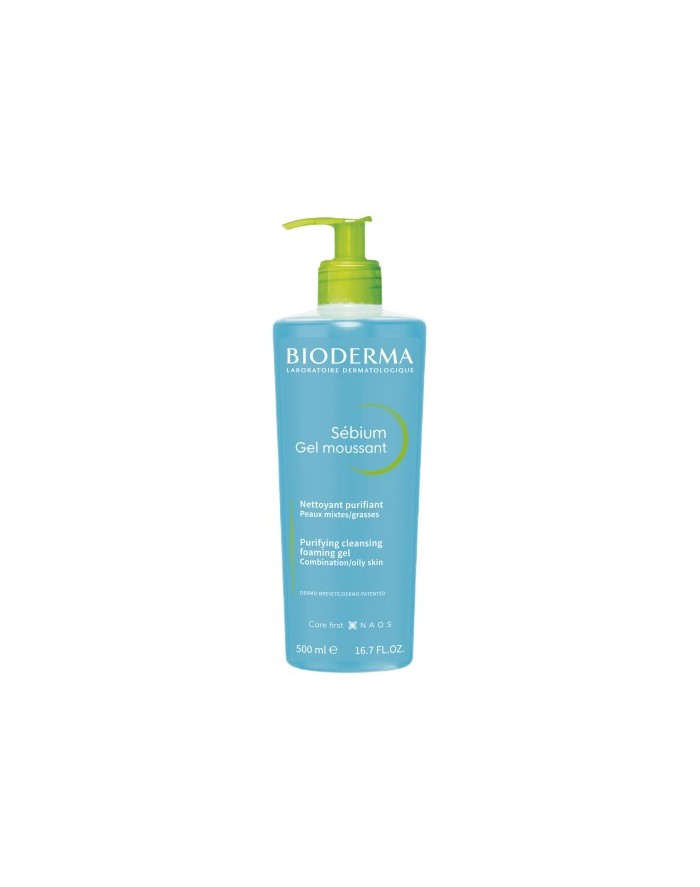 Bioderma Sébium Purifying Moussant Gel for Combination and Oily Skin 500 ml