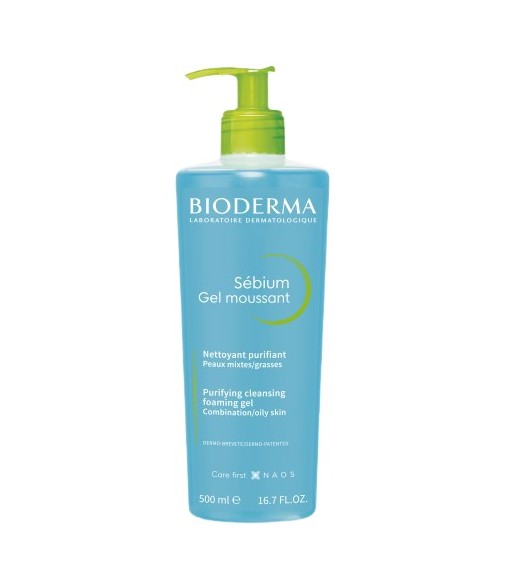 Bioderma Sébium Purifying Moussant Gel for Combination and Oily Skin 500 ml