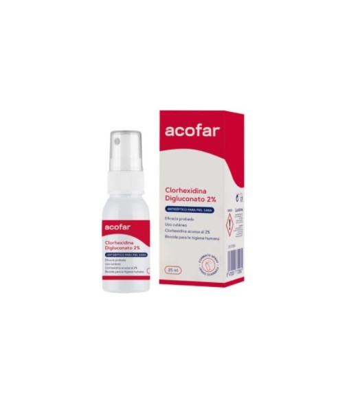 Acofar Chlorhexidine Digluconate 2% Antiseptic for Healthy Skin Spray 25ml