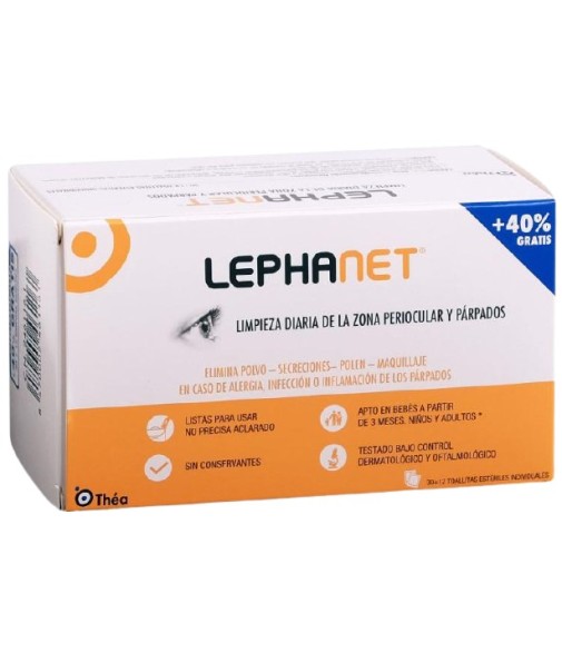 Lephanet Daily Cleansing of the Periocular Area and Eyelids 30+12 Individual Wipes