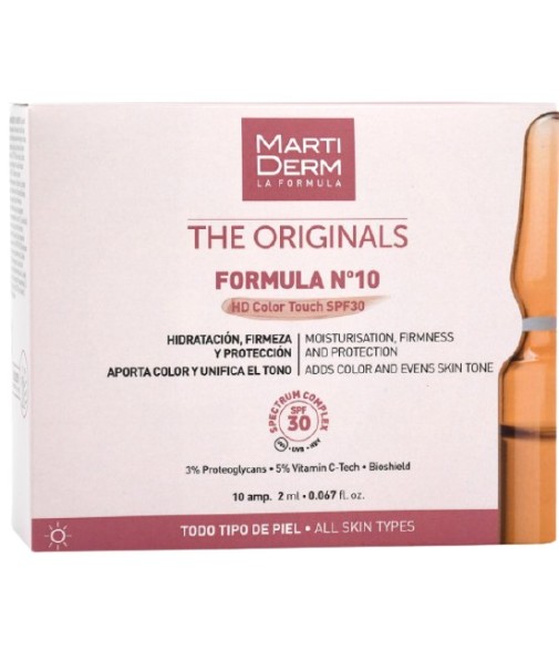 Martiderm The Originals Formula Nº10 HD Color Touch SPF30 All Skin Types 10 Ampoules