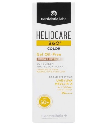 Heliocare 360º Gel Oil-Free Con Color Bronze Intense SPF50+ Toque Seco Piel Grasa Con Tendencia Acneica 50ml