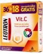 Leotron Defensas Vitamina C Triple Acción Sabor Naranja 36+18 Comprimidos Efervescentes