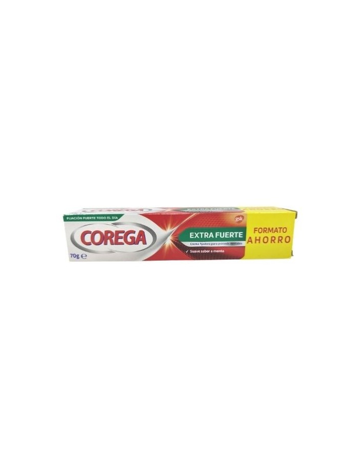 Corega Extra Fuerte Crema Fijadora Para Prótesis Dentales 70g