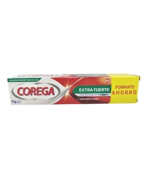 Corega Extra Fuerte Crema Fijadora Para Prótesis Dentales 70g