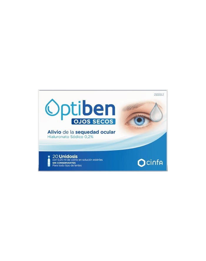Optiben Dry Eyes 0.2 Sodium Hyaluronate 20 Single Doses