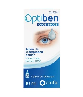 Optiben Ojos Secos 0,2 Hialuronato Sódico 10ml