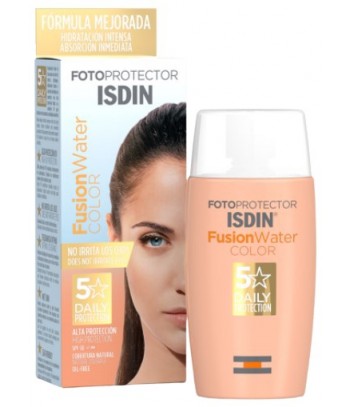 Isdin Fotoprotector Fusion Water Color SPF50 No Pica en los Ojos Oil-Free 50ml