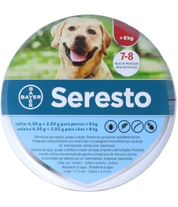 Seresto Collar for dogs over 8 kilos 70cm 1 unit